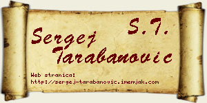 Sergej Tarabanović vizit kartica